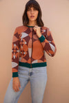 The Geo Zipper Cardigan