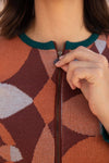 The Geo Zipper Cardigan